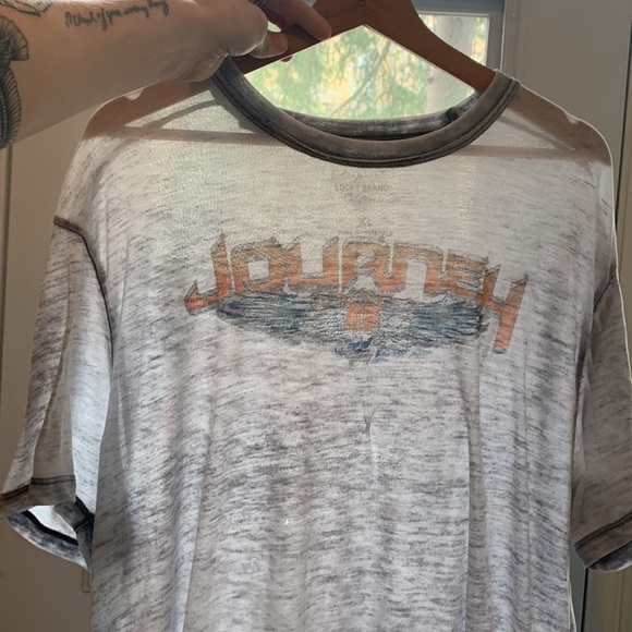 Softest Lucky brand journey sheer burnout band tee - L/XL - Picture 4 of 8